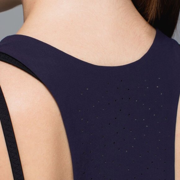 Lulu Lemon-  SIZE 4 - Racerback Tank - Open back - Loose Fit - Slate Gray/Grape - Picture 6 of 12